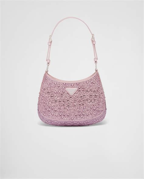 prada pink rhinestone bag